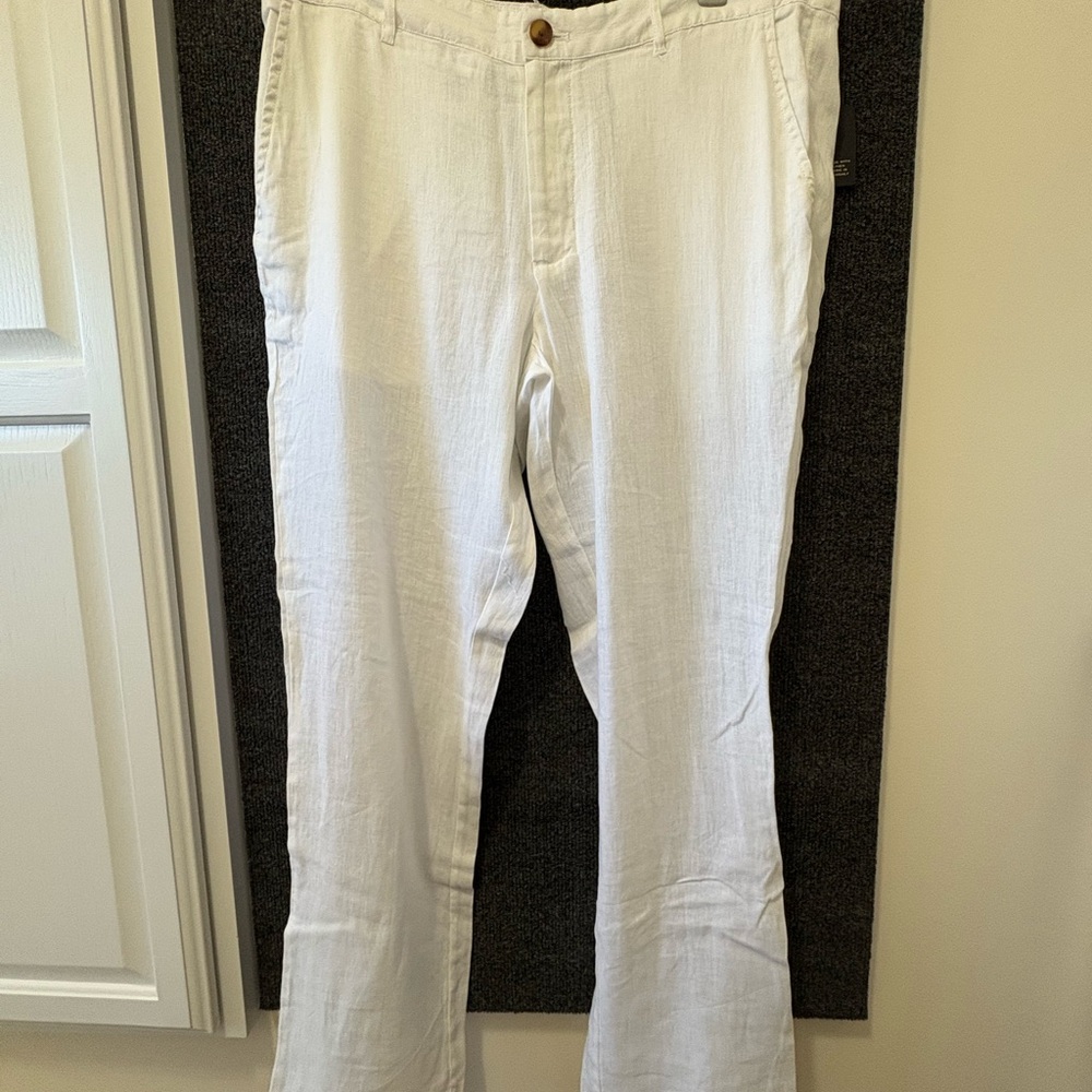 Club Room White Linen Trousers